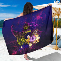 Tahiti French Polynesia Sarong Whale Hibiscus Polynesian
