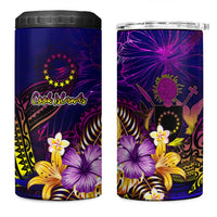 Cook Islands 4 in 1 Can Cooler Tumbler Whale Hibiscus Polynesian