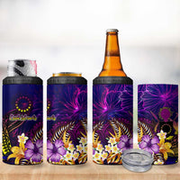 Cook Islands 4 in 1 Can Cooler Tumbler Whale Hibiscus Polynesian