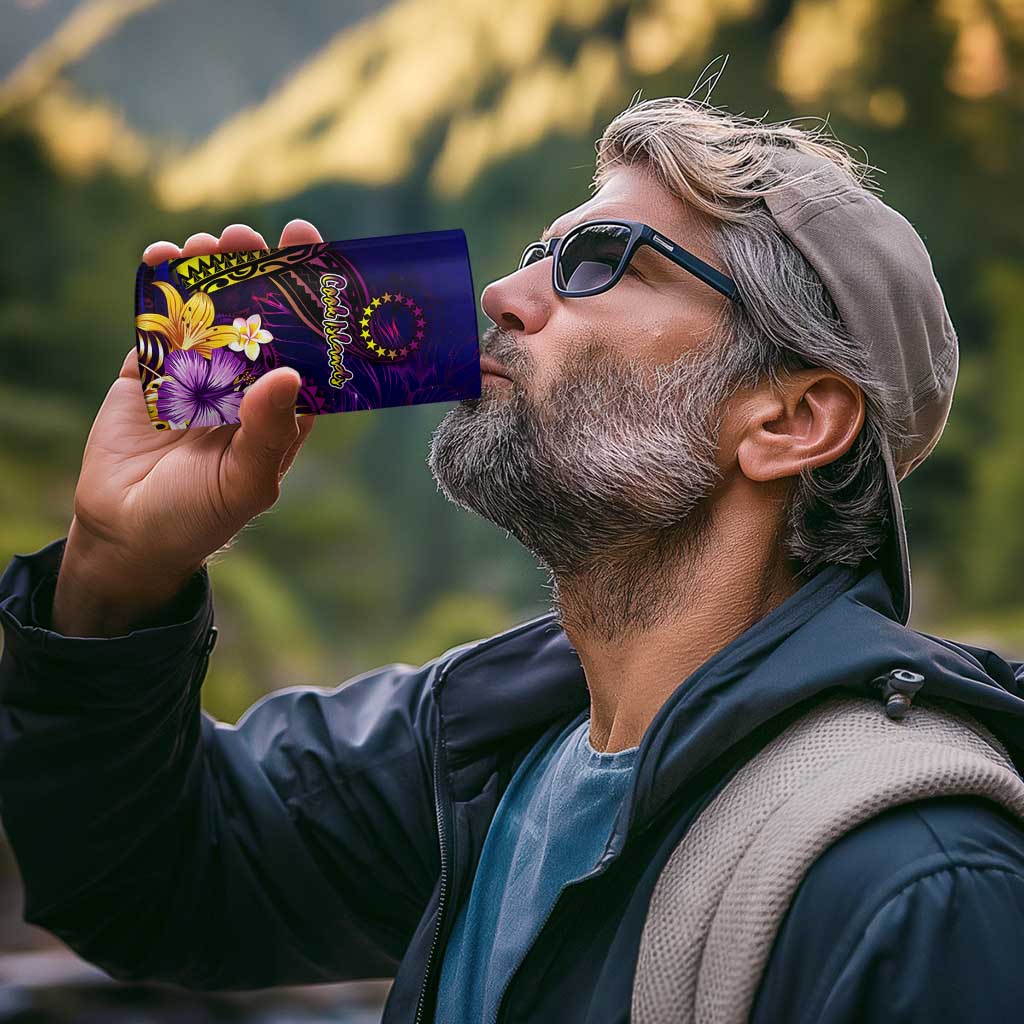 Cook Islands 4 in 1 Can Cooler Tumbler Whale Hibiscus Polynesian