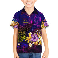 Cook Islands Family Matching Summer Maxi Dress and Hawaiian Shirt Whale Hibiscus Polynesian