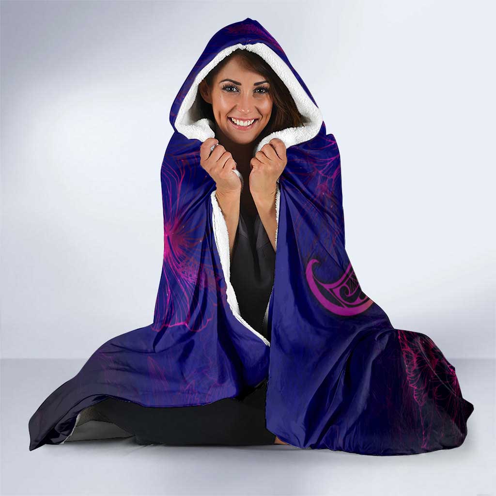 Cook Islands Hooded Blanket Whale Hibiscus Polynesian