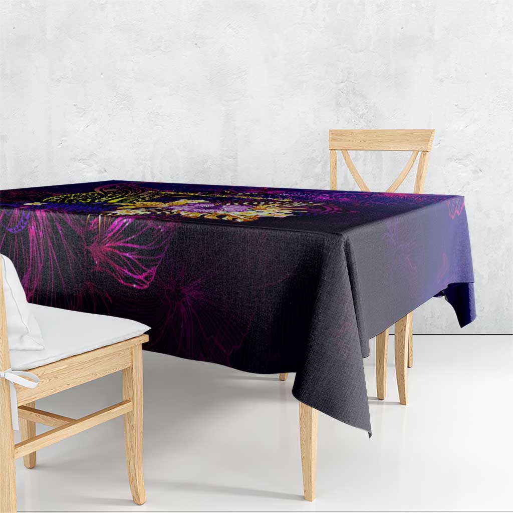 Cook Islands Tablecloth Whale Hibiscus Polynesian