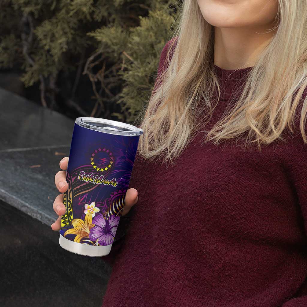 Cook Islands Tumbler Cup Whale Hibiscus Polynesian