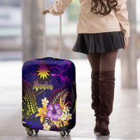 Nauru Luggage Cover Whale Hibiscus Polynesian