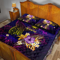 Nauru Quilt Bed Set Whale Hibiscus Polynesian