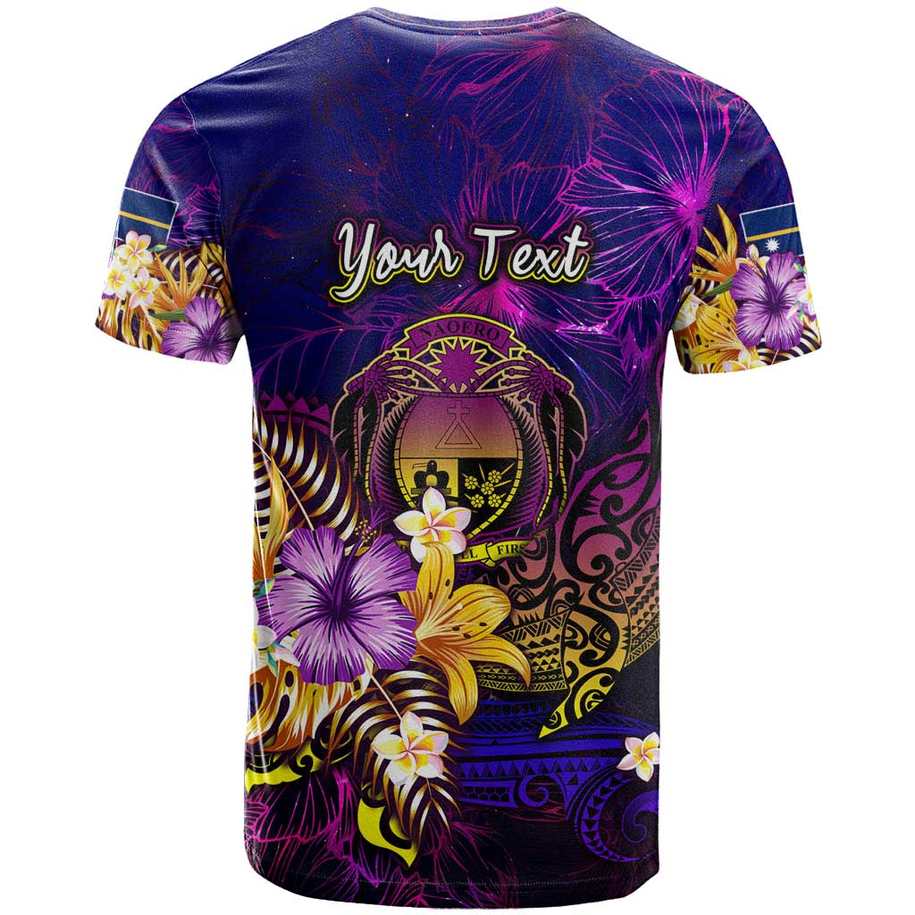Nauru T Shirt Whale Hibiscus Polynesian