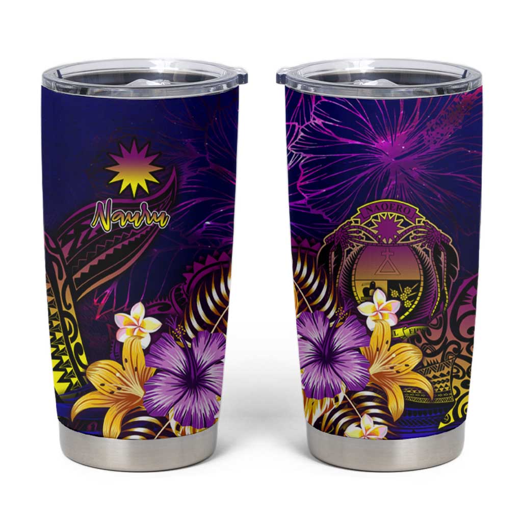 Nauru Tumbler Cup Whale Hibiscus Polynesian