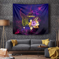 Tuvalu Tapestry Whale Hibiscus Polynesian