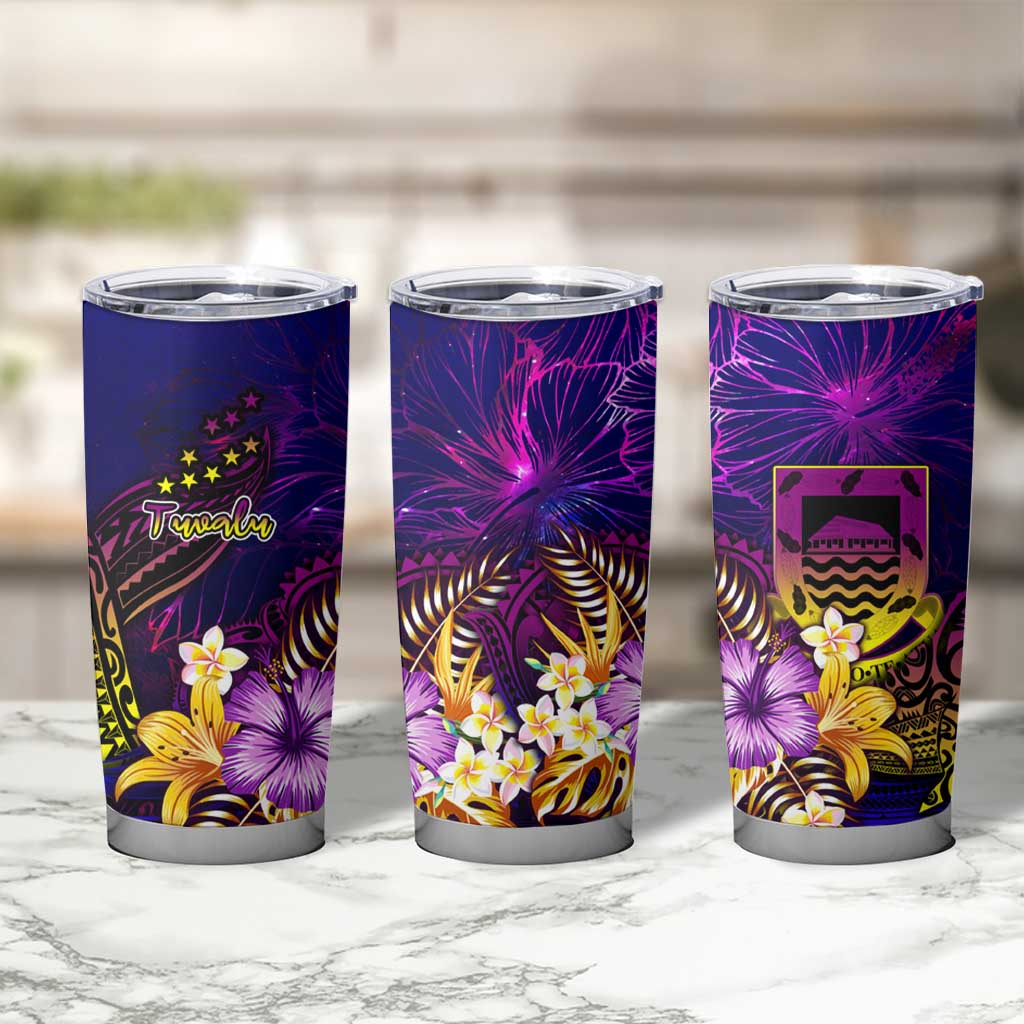 Tuvalu Tumbler Cup Whale Hibiscus Polynesian