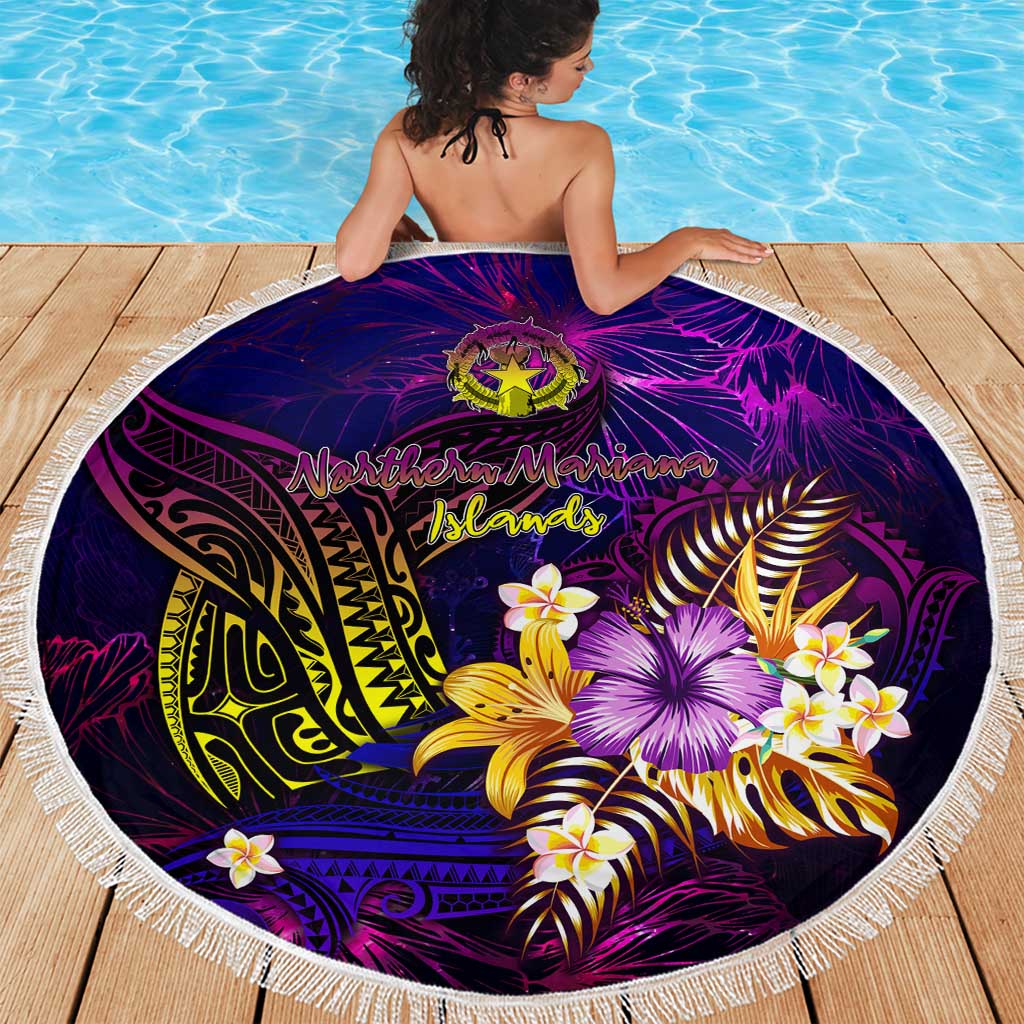 Northern Mariana Islands Beach Blanket Whale Hibiscus Polynesian