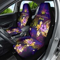 Northern Mariana Islands Car Seat Cover Whale Hibiscus Polynesian