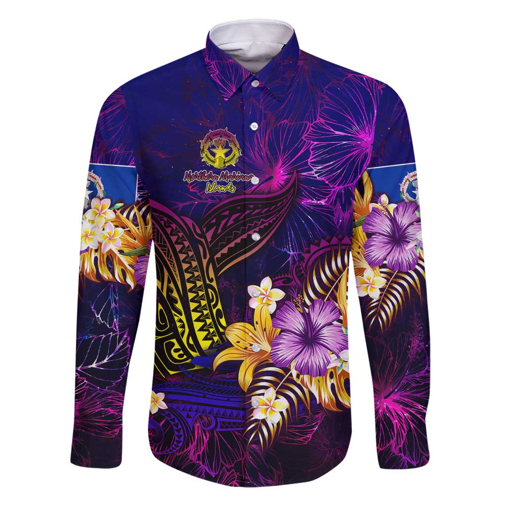 Northern Mariana Islands Family Matching Mermaid Dress and Hawaiian Shirt Whale Hibiscus Polynesian