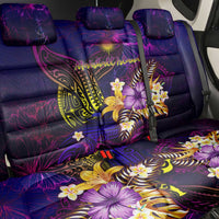 Marshall Islands Back Car Seat Cover Whale Hibiscus Polynesian