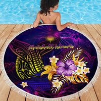 Marshall Islands Beach Blanket Whale Hibiscus Polynesian