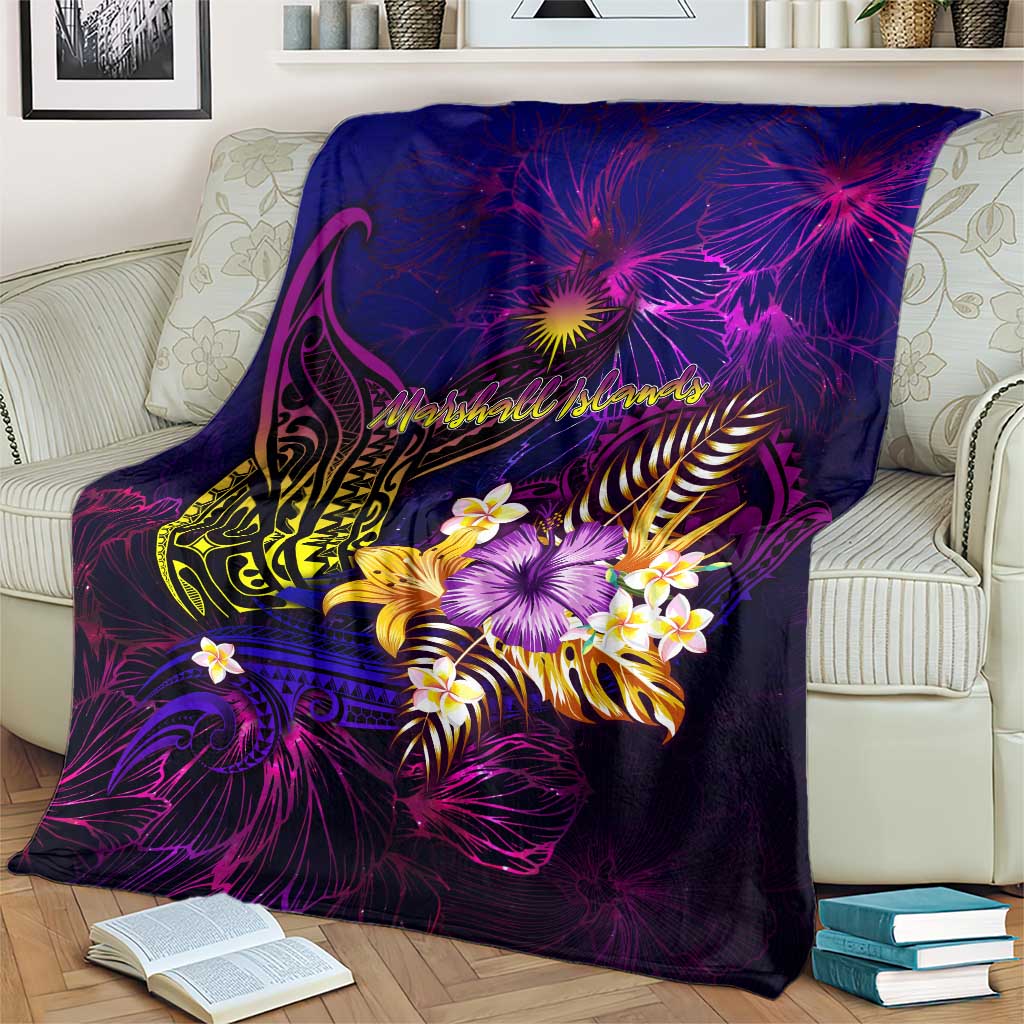 Marshall Islands Blanket Whale Hibiscus Polynesian