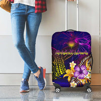Marshall Islands Luggage Cover Whale Hibiscus Polynesian