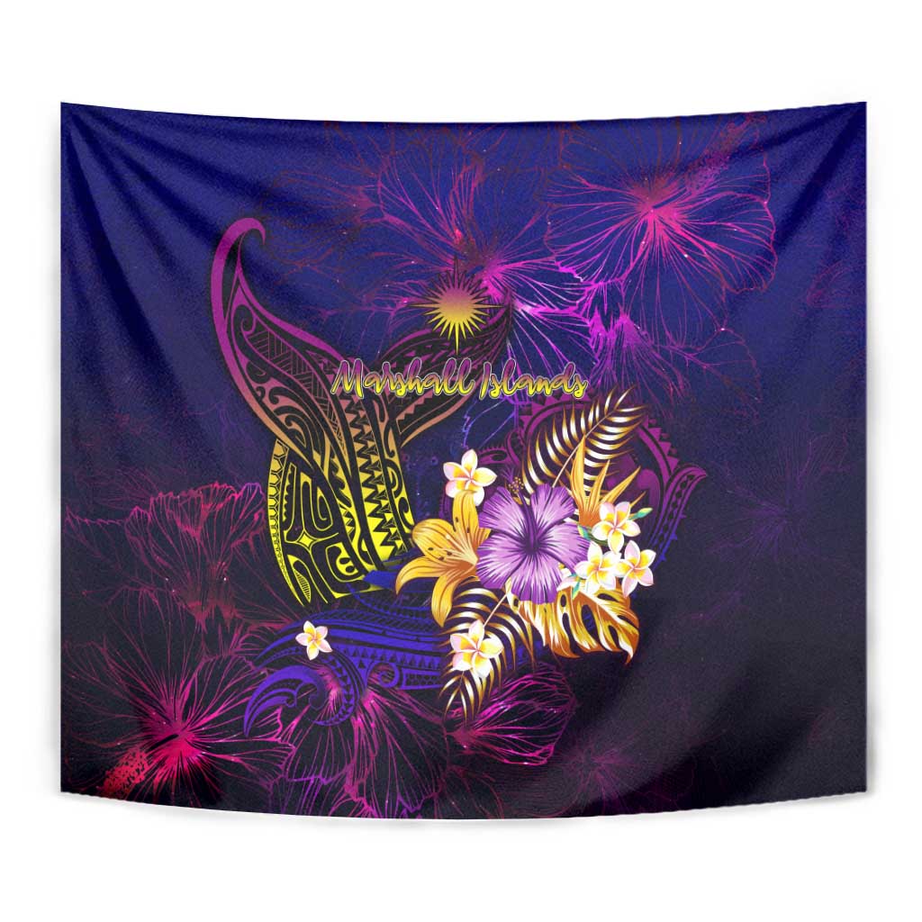 Marshall Islands Tapestry Whale Hibiscus Polynesian