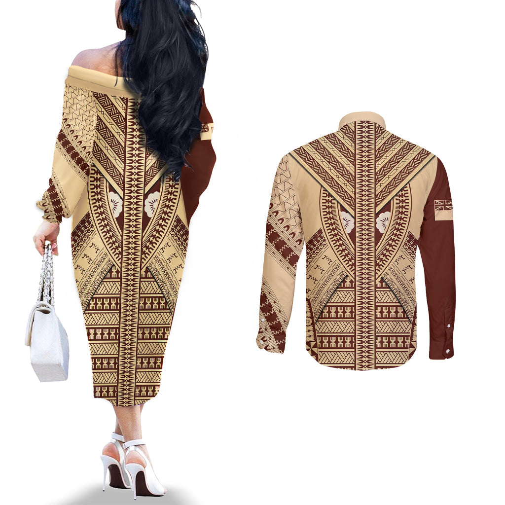 fiji-bula-couples-matching-off-the-shoulder-long-sleeve-dress-and-long-sleeve-button-shirts-tapa-pattern-design