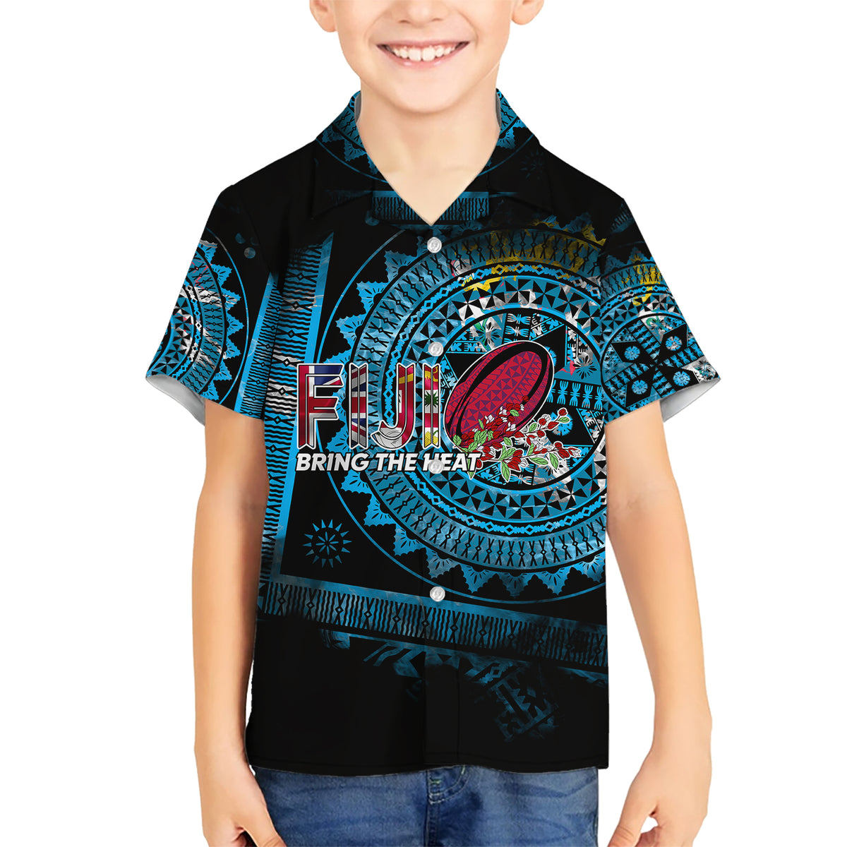 Fiji Rugby Hawaiian Shirt Bring The Heat DT02 - Polynesian Pride