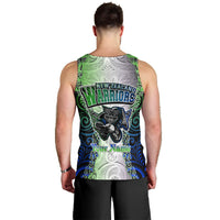 Personalised New Zealand Warriors Men Tank Top Maori Silver Fern Green DT02 - Polynesian Pride