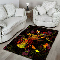 Wallis and Futuna Area Rug Octopus Plumeria Polynesian Tattoo