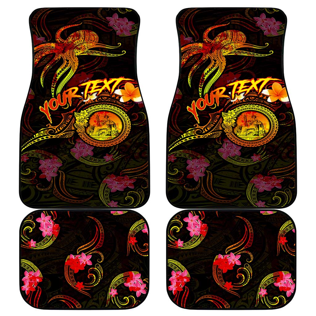 Wallis and Futuna Car Mats Octopus Plumeria Polynesian Tattoo