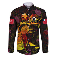 Wallis and Futuna Family Matching Short Sleeve Bodycon Dress and Hawaiian Shirt Octopus Plumeria Polynesian Tattoo