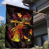 Wallis and Futuna Garden Flag Octopus Plumeria Polynesian Tattoo