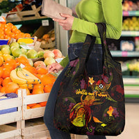 Wallis and Futuna Grocery Bag Octopus Plumeria Polynesian Tattoo