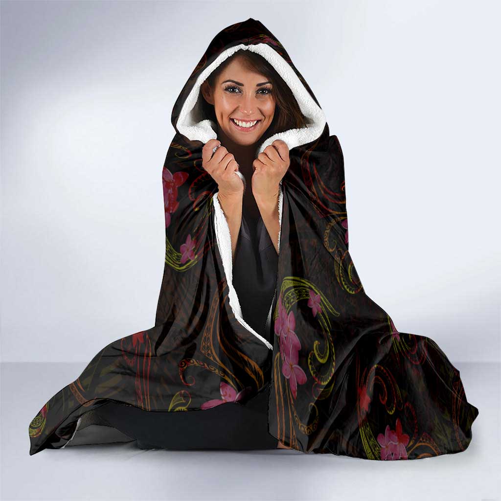 Wallis and Futuna Hooded Blanket Octopus Plumeria Polynesian Tattoo