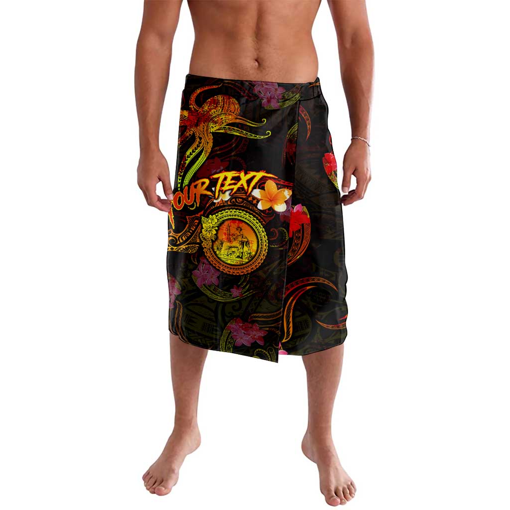 Wallis and Futuna Lavalava Octopus Plumeria Polynesian Tattoo