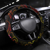 Wallis and Futuna Steering Wheel Cover Octopus Plumeria Polynesian Tattoo