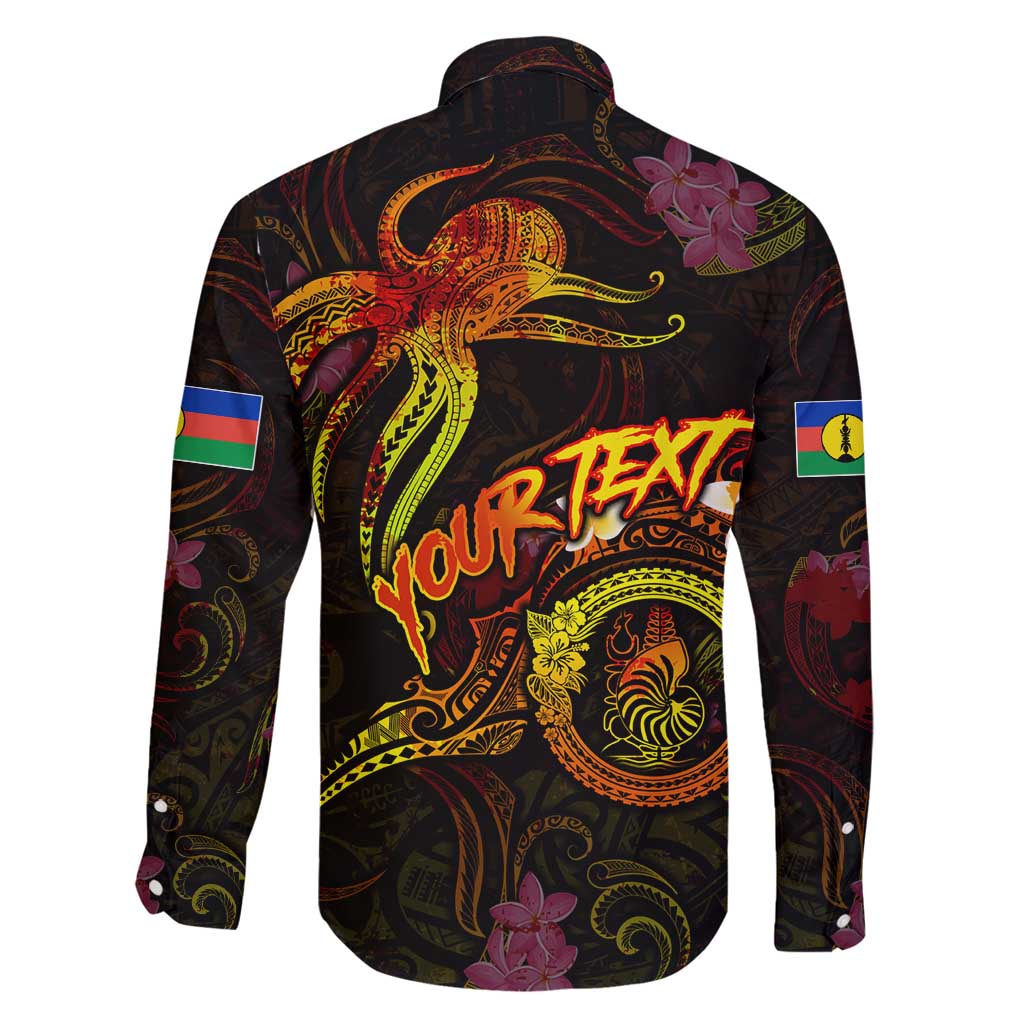 New Caledonia Family Matching Tank Maxi Dress and Hawaiian Shirt Octopus Plumeria Polynesian Tattoo