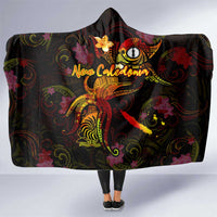 New Caledonia Hooded Blanket Octopus Plumeria Polynesian Tattoo