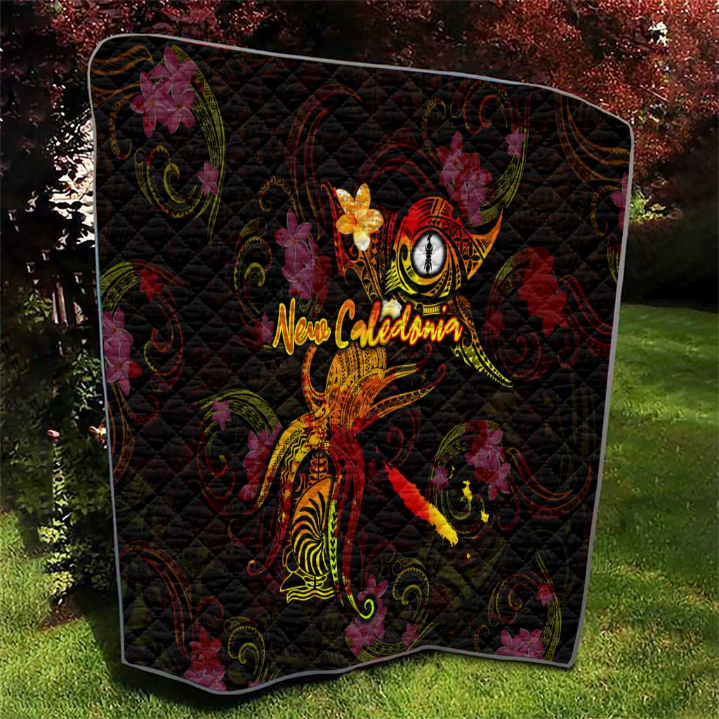 New Caledonia Quilt Octopus Plumeria Polynesian Tattoo