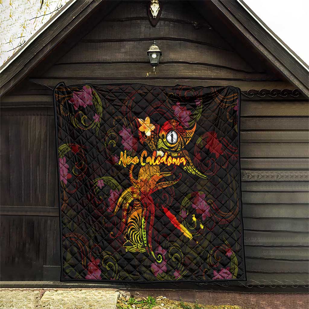 New Caledonia Quilt Octopus Plumeria Polynesian Tattoo