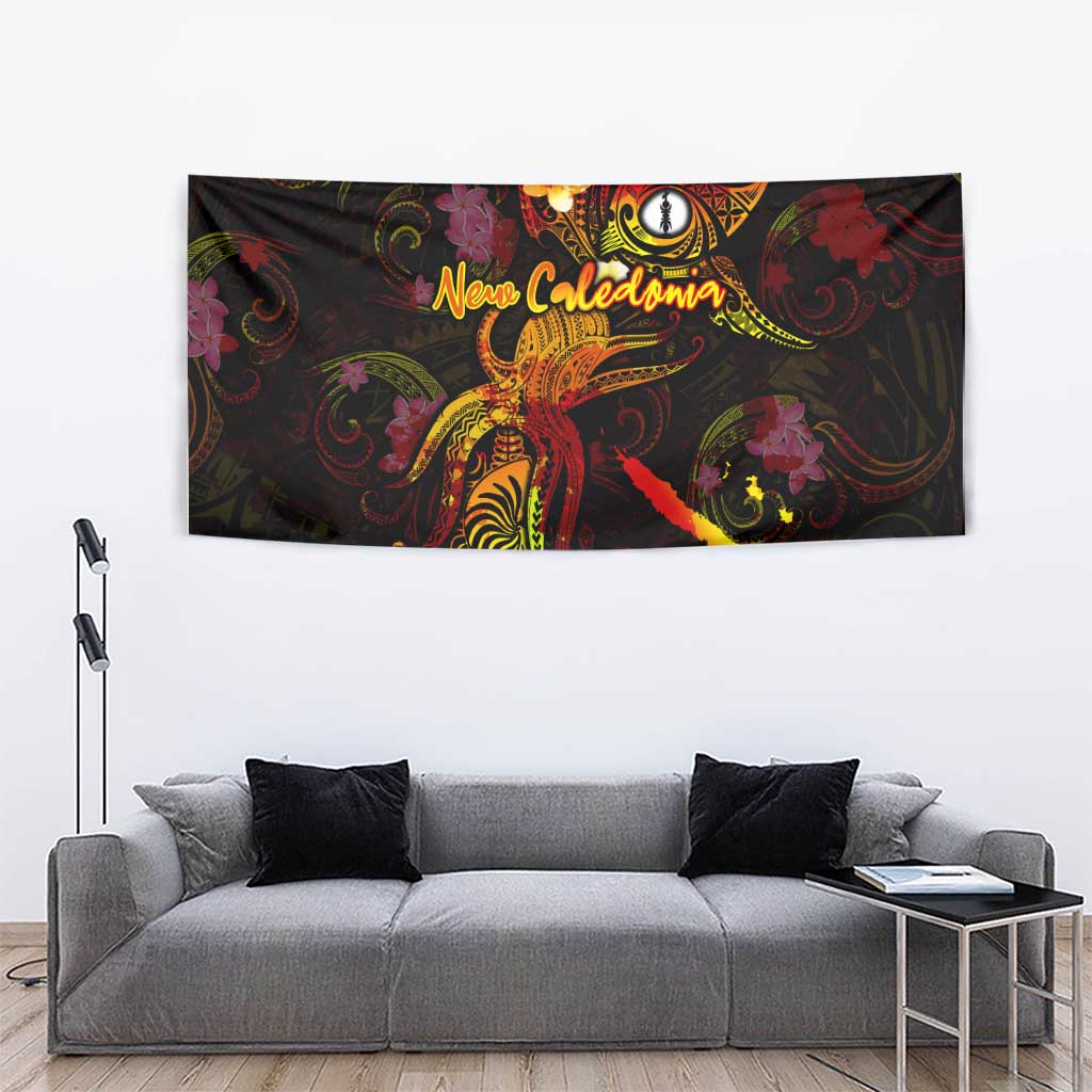 New Caledonia Tapestry Octopus Plumeria Polynesian Tattoo