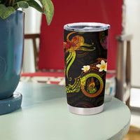 New Caledonia Tumbler Cup Octopus Plumeria Polynesian Tattoo