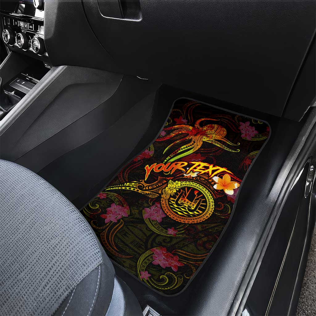 Tahiti French Polynesia Car Mats Octopus Plumeria Polynesian Tattoo