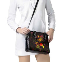 Tahiti French Polynesia Shoulder Handbag Octopus Plumeria Polynesian Tattoo