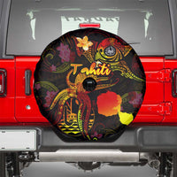 Tahiti French Polynesia Spare Tire Cover Octopus Plumeria Polynesian Tattoo