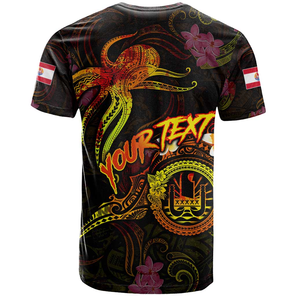 Tahiti French Polynesia T Shirt Octopus Plumeria Polynesian Tattoo