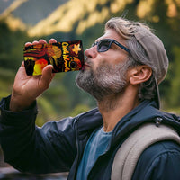 Cook Islands 4 in 1 Can Cooler Tumbler Octopus Plumeria Polynesian Tattoo