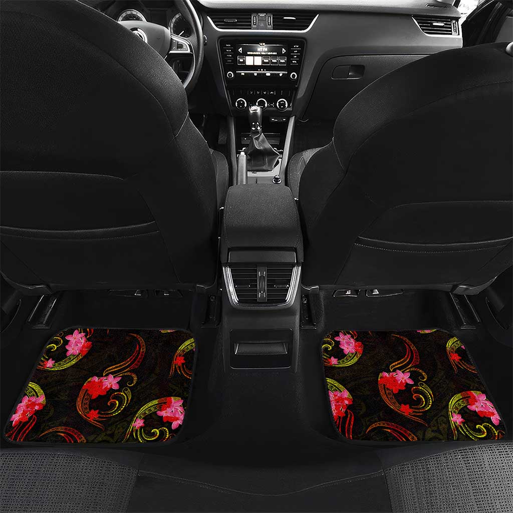 Cook Islands Car Mats Octopus Plumeria Polynesian Tattoo