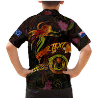 Cook Islands Family Matching Mermaid Dress and Hawaiian Shirt Octopus Plumeria Polynesian Tattoo