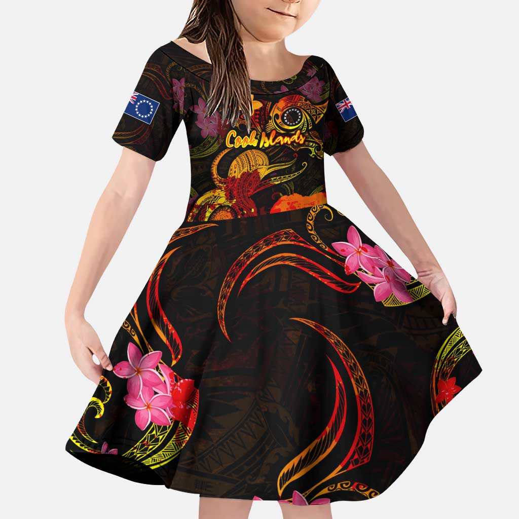 Cook Islands Family Matching Puletasi and Hawaiian Shirt Octopus Plumeria Polynesian Tattoo