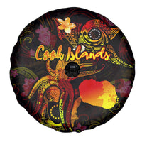 Cook Islands Spare Tire Cover Octopus Plumeria Polynesian Tattoo