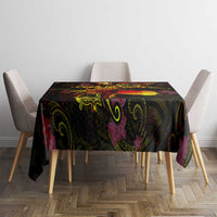 Cook Islands Tablecloth Octopus Plumeria Polynesian Tattoo