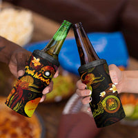 Nauru 4 in 1 Can Cooler Tumbler Octopus Plumeria Polynesian Tattoo